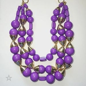 AMRITA SINGH "NOHO" VIOLET PURPLE STATEMENT NECKLACE